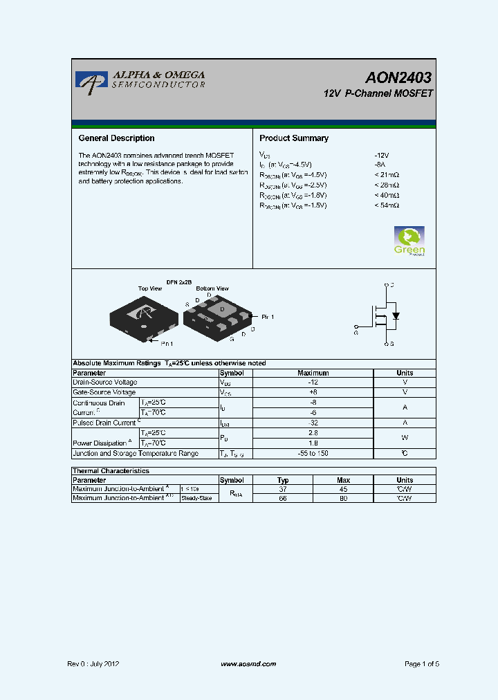 AON2403_5563418.PDF Datasheet