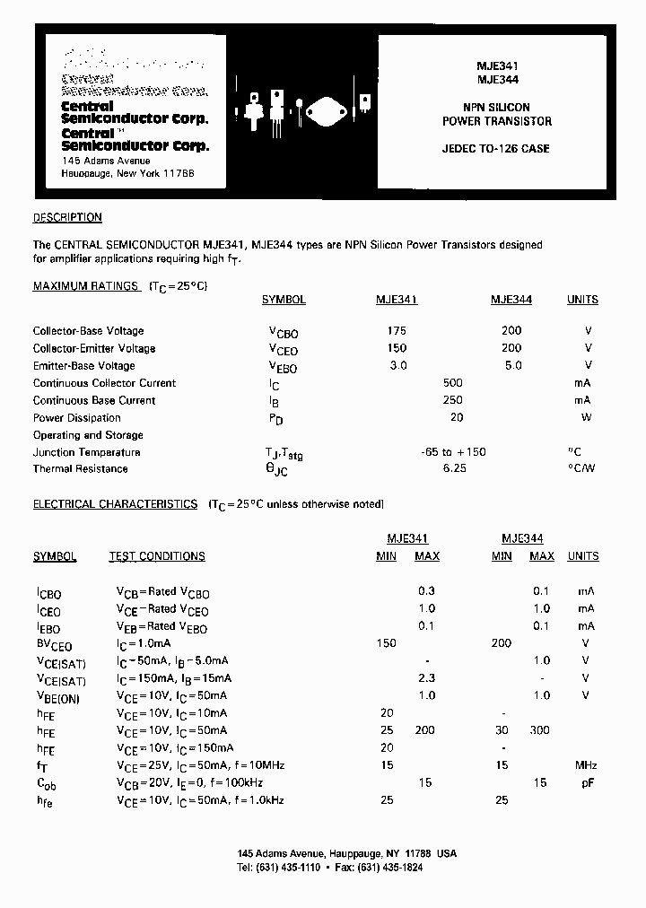 MJE341_5564192.PDF Datasheet