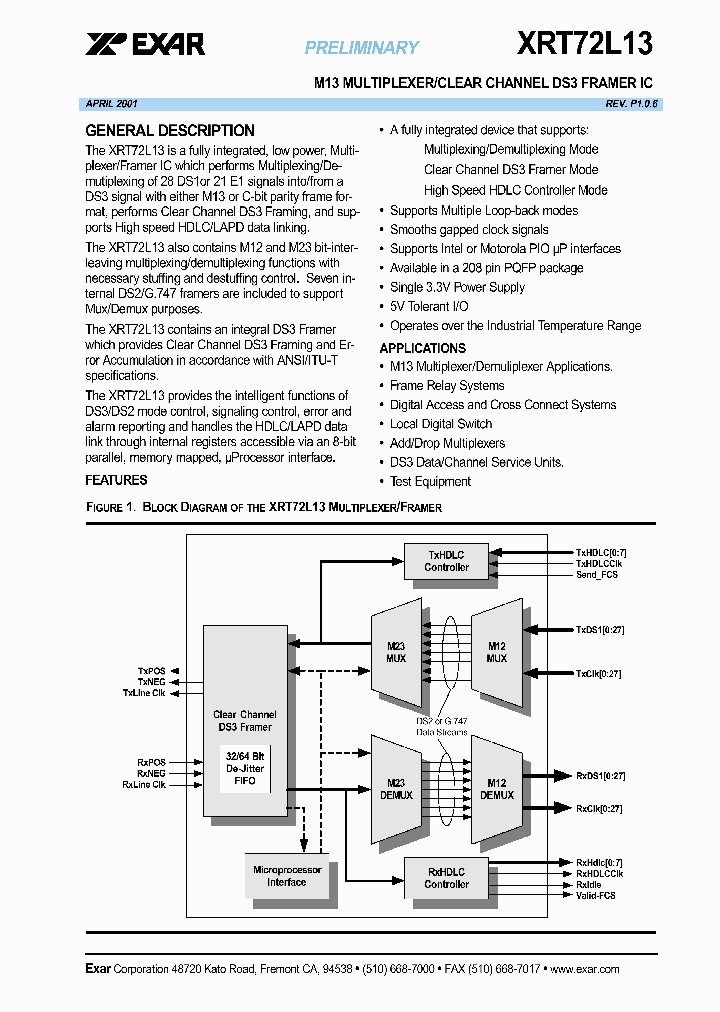 XRT72L13_5564469.PDF Datasheet