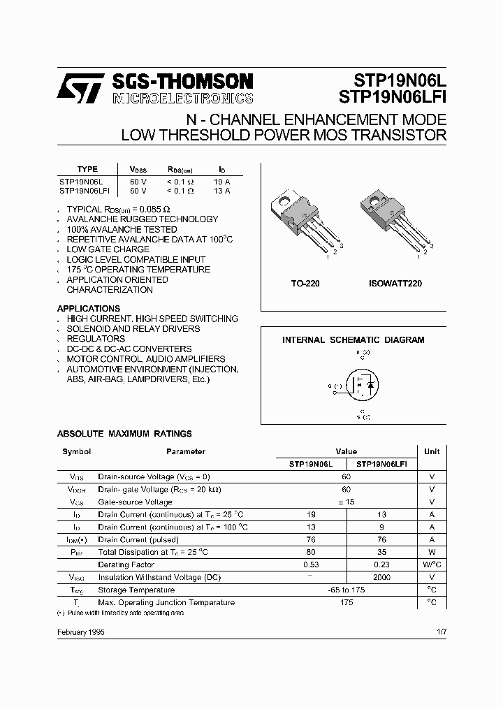 STP19N06L_5566979.PDF Datasheet
