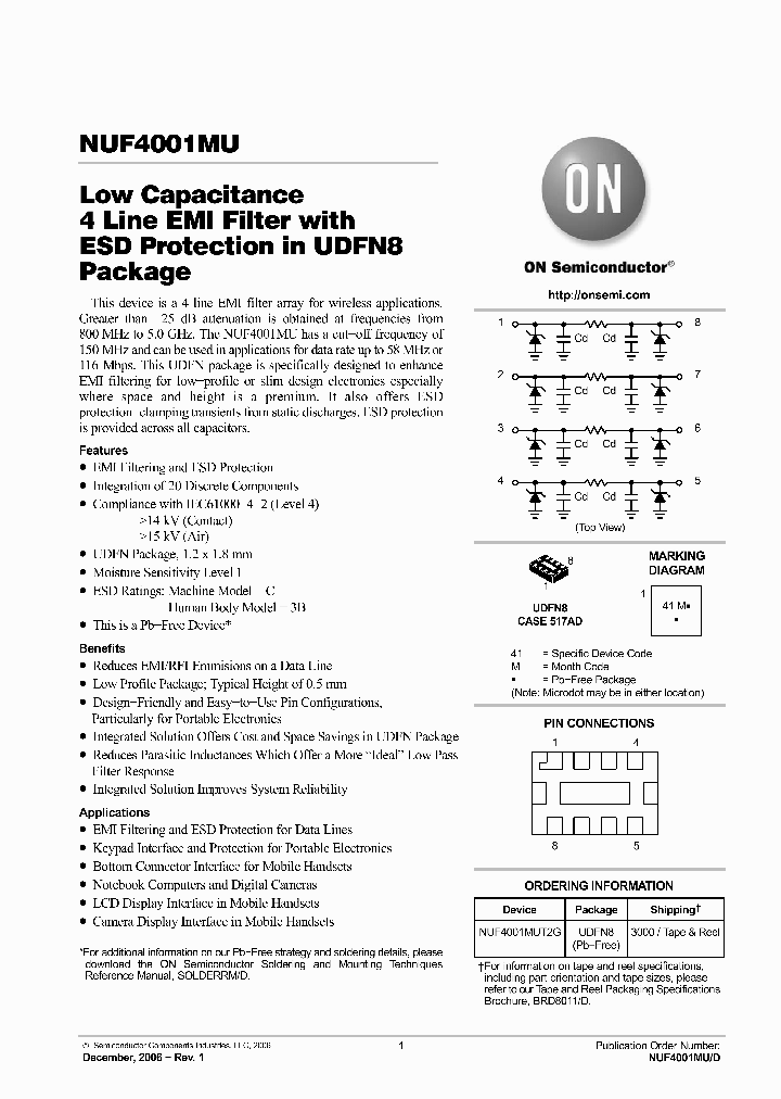 NUF4001MU_5568775.PDF Datasheet