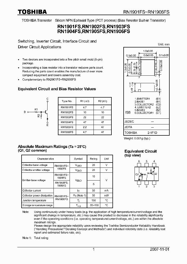 RN1901FS_5571735.PDF Datasheet