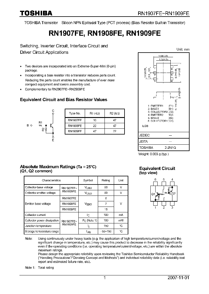 RN1907FE_5571758.PDF Datasheet