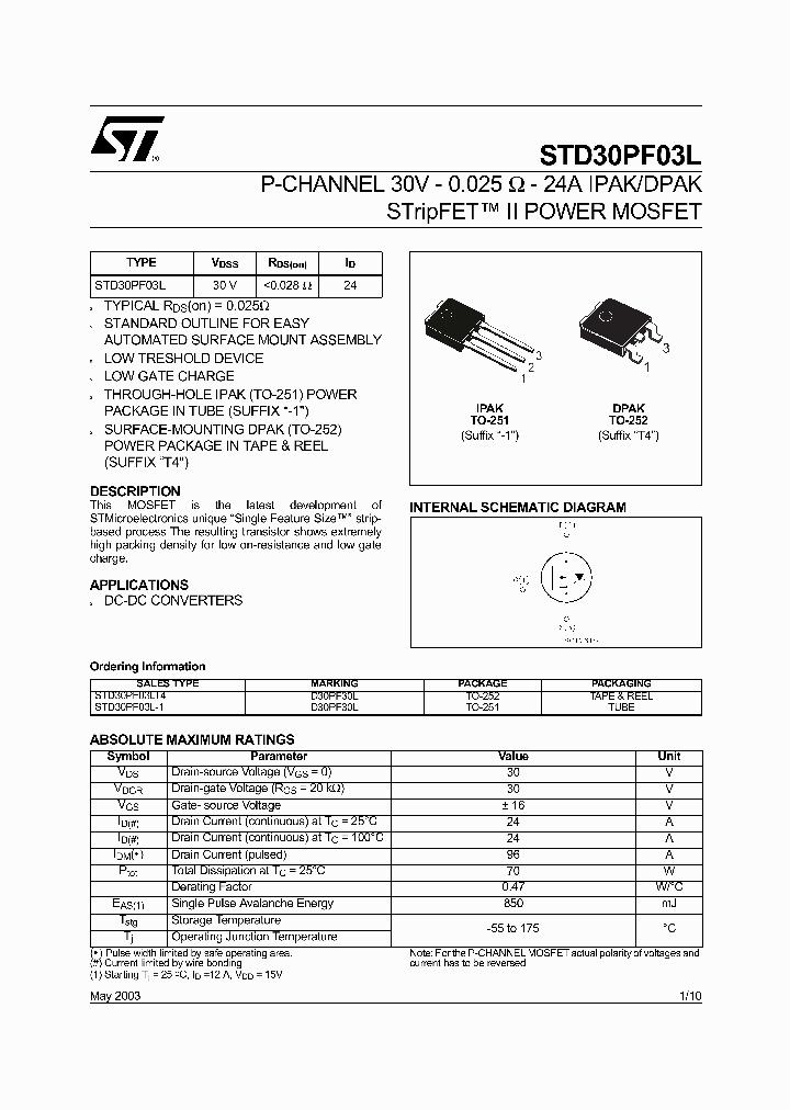 STD30PF03LT4_5573956.PDF Datasheet
