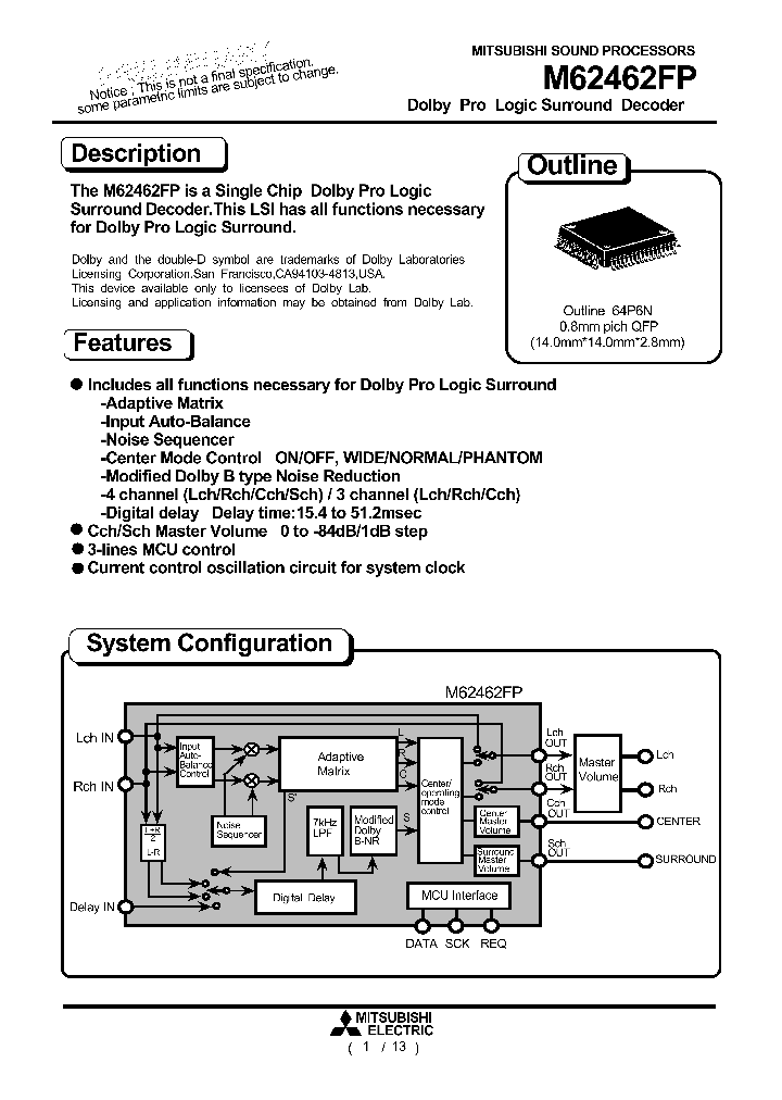 M62462FP_5575863.PDF Datasheet