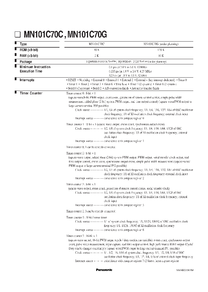 MN101C70C_5576626.PDF Datasheet