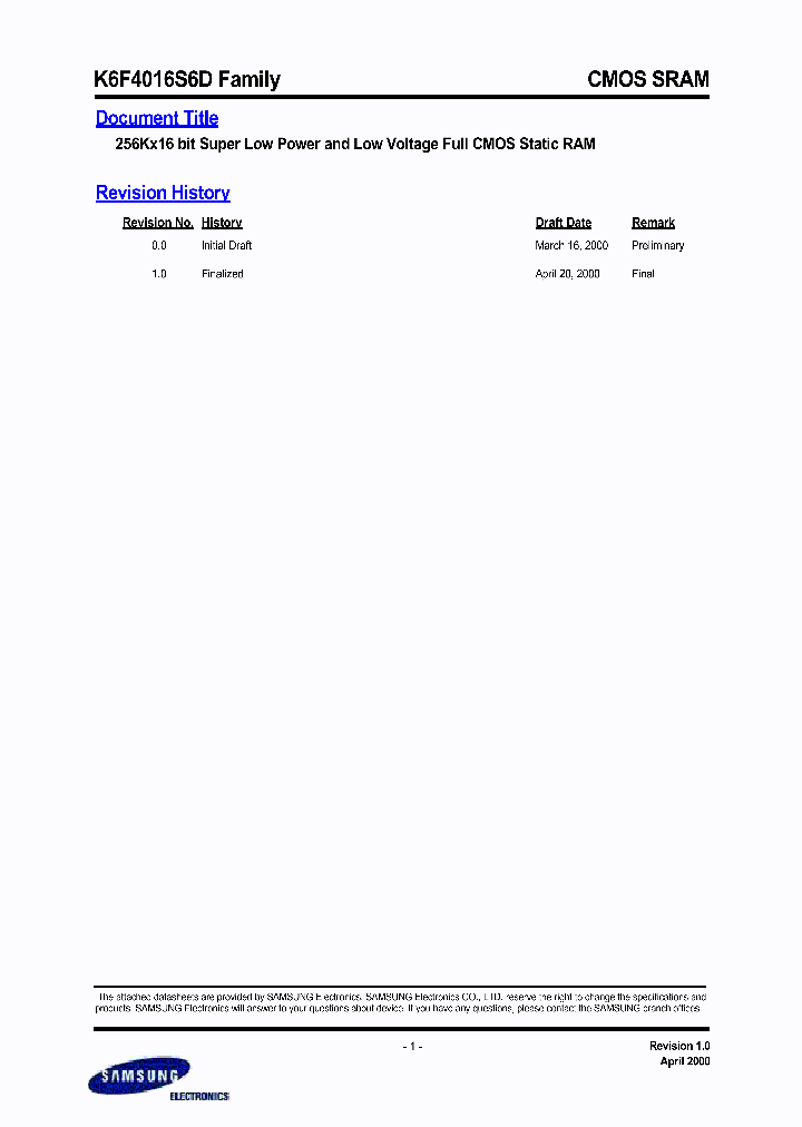 K6F4016S6DFAMILY_5577491.PDF Datasheet