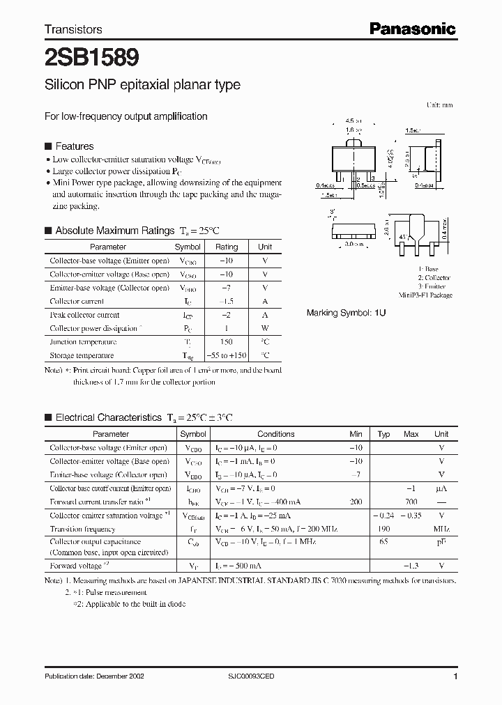 2SB1589_5579264.PDF Datasheet
