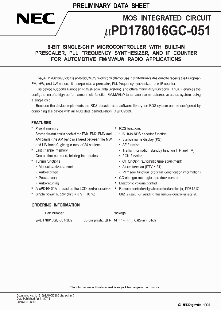 UPD178016GC-XXX-3B9_5579795.PDF Datasheet