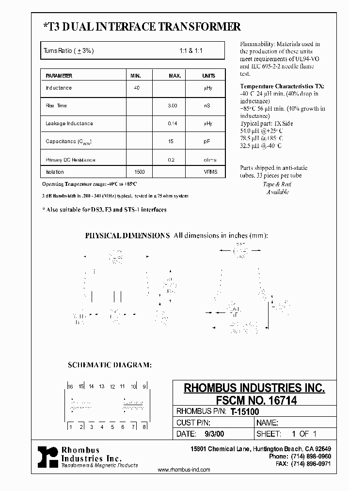 T-15100_5581405.PDF Datasheet