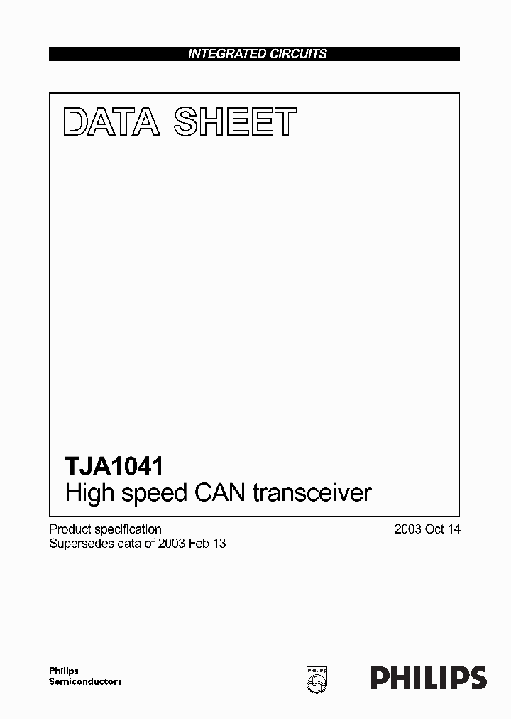 TJA1041TN1_5585507.PDF Datasheet