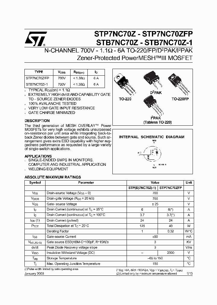 STP7NC70Z_5587051.PDF Datasheet