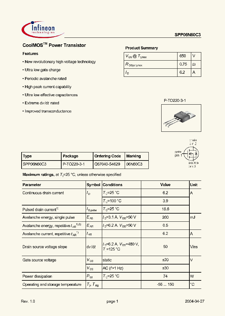 SPP06N60C3_5588078.PDF Datasheet