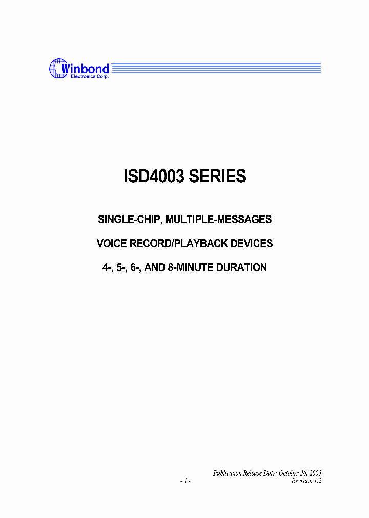 ISD4003-05ME_5589934.PDF Datasheet