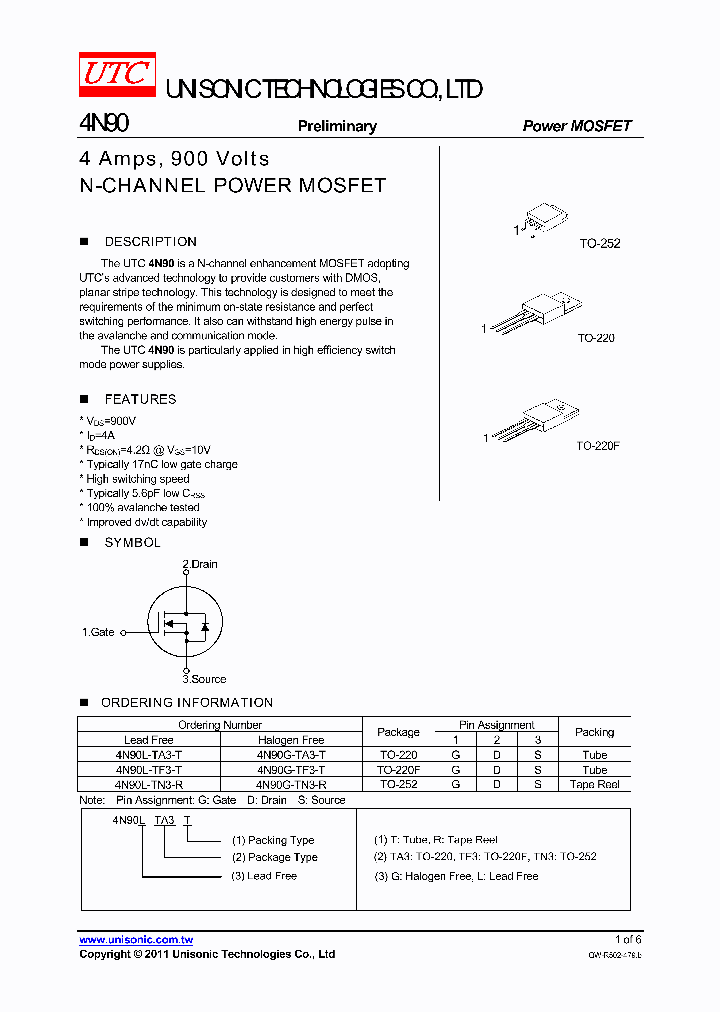 4N90L-TN3-R_5593713.PDF Datasheet