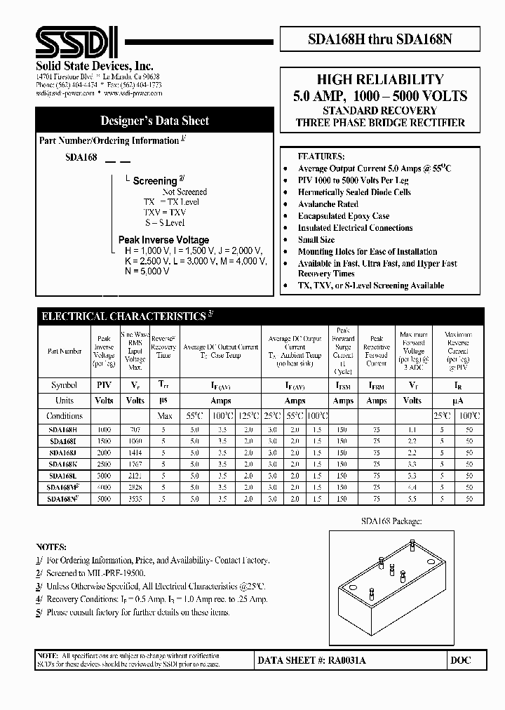 SDA168N_5594546.PDF Datasheet