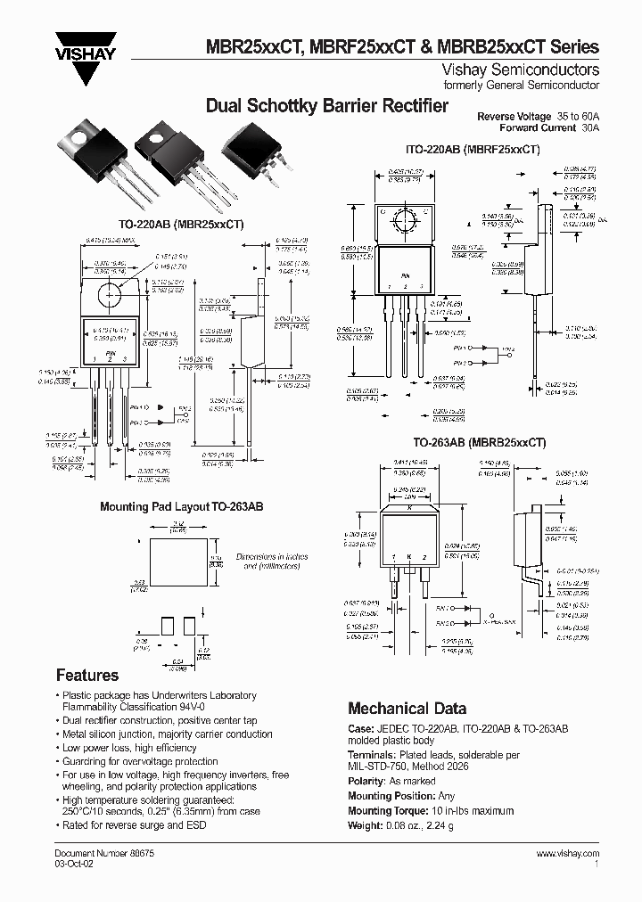 MBRB2545CT_5595640.PDF Datasheet