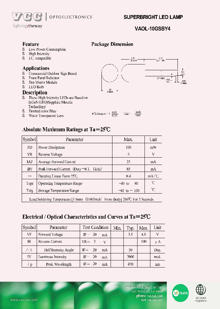 VAOL-10GSBY4_5613453.PDF Datasheet