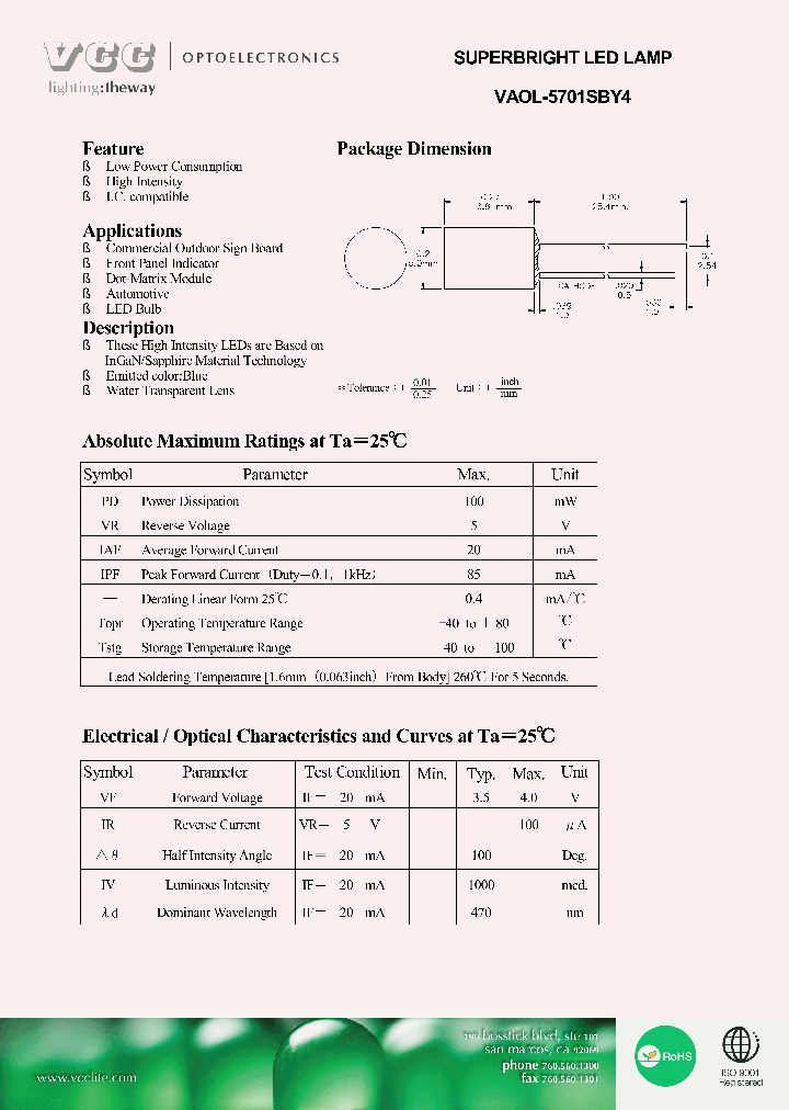 VAOL-5701SBY4_5613454.PDF Datasheet