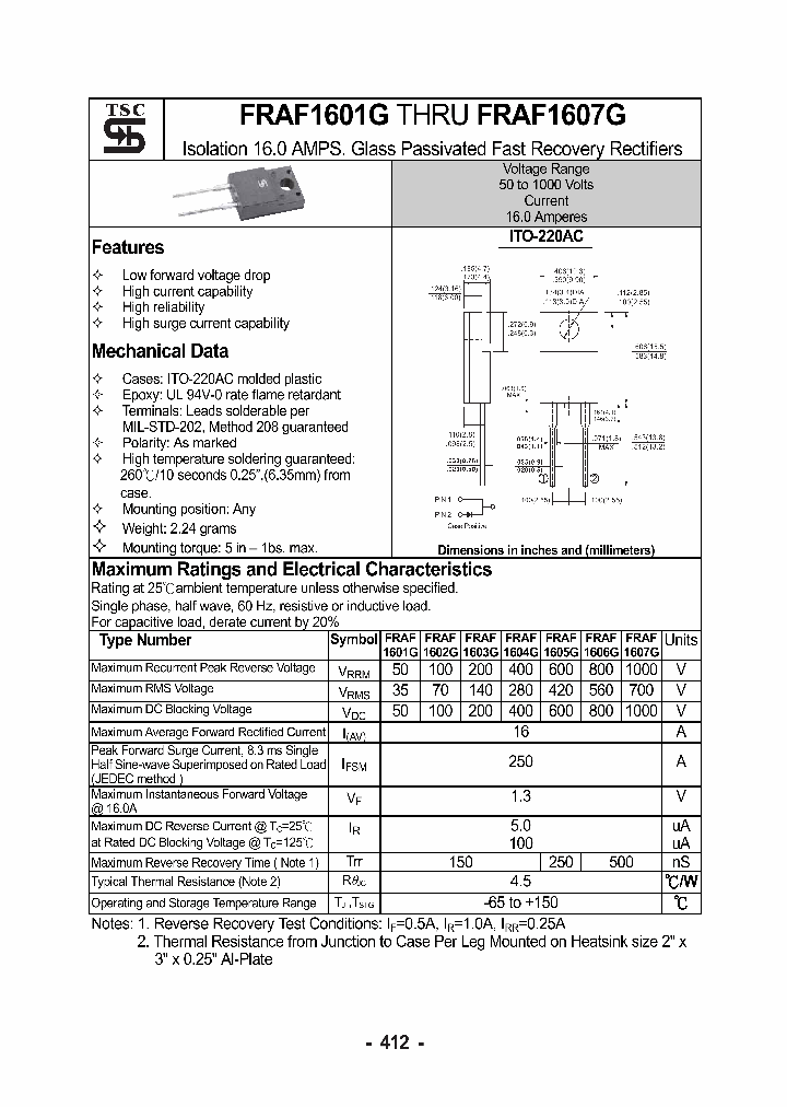 FRAF1607G_5596152.PDF Datasheet