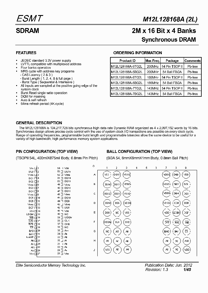 M12L128168A-7BG2L_5597007.PDF Datasheet