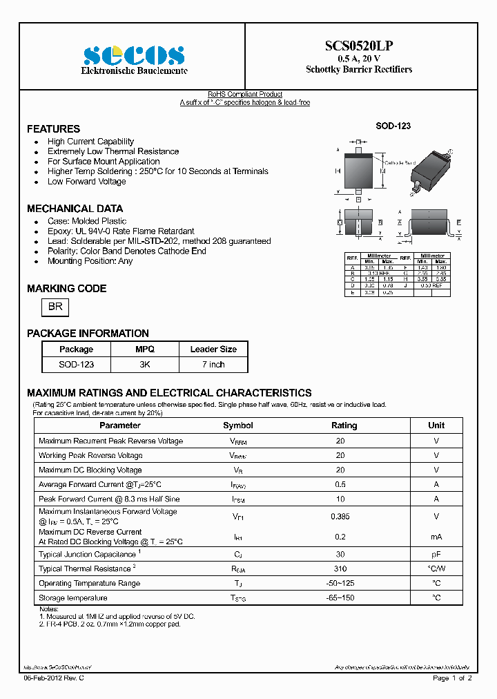 SCS0520LP12_5613645.PDF Datasheet