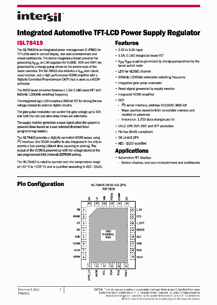 ISL78419_5598124.PDF Datasheet