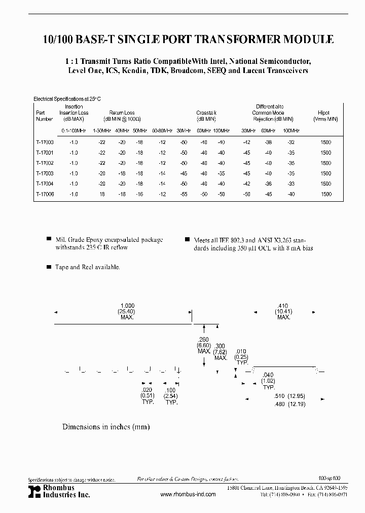 T-17000_5598899.PDF Datasheet