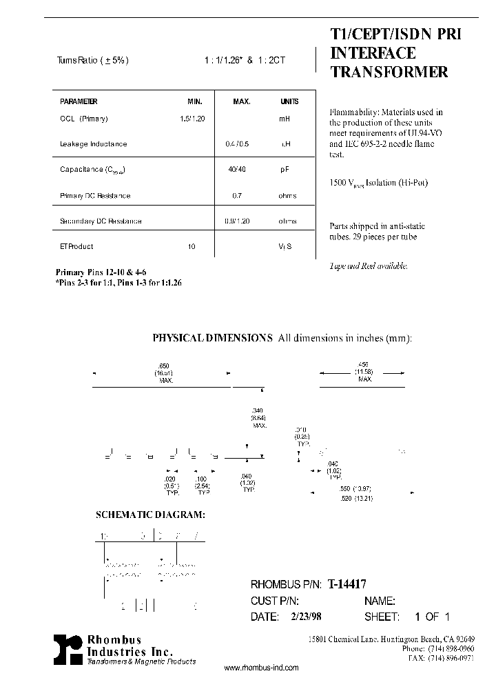 T-14417_5616092.PDF Datasheet