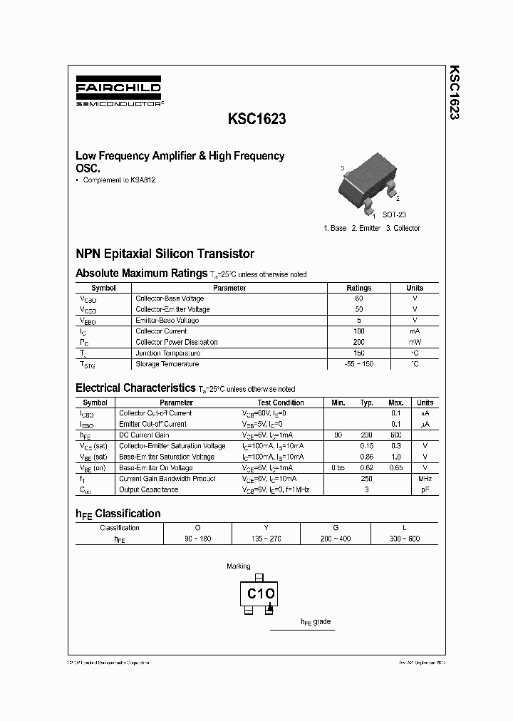 KSC1623LMTF_5603603.PDF Datasheet