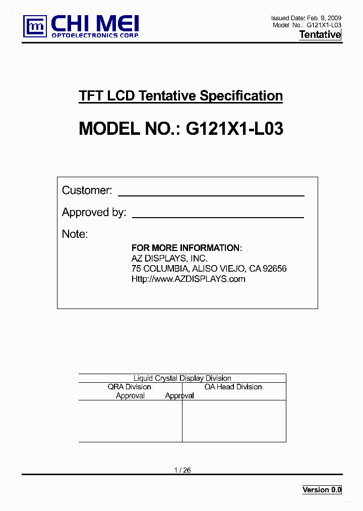 G121X1-L03_5604266.PDF Datasheet