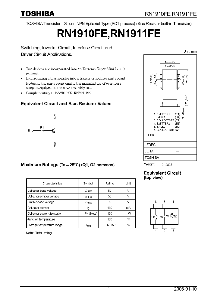 RN1910FE_5607419.PDF Datasheet