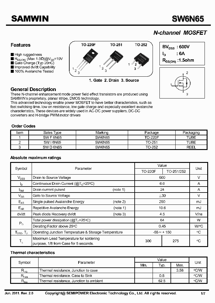 SWD6N65_5617944.PDF Datasheet