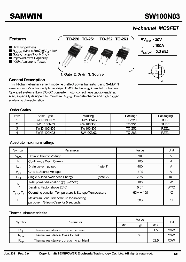 SWD100N03_5617938.PDF Datasheet
