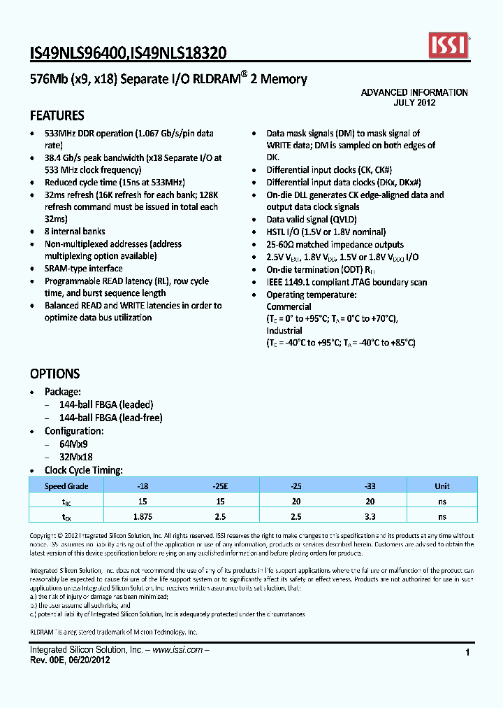 IS49NLS96400_5619593.PDF Datasheet