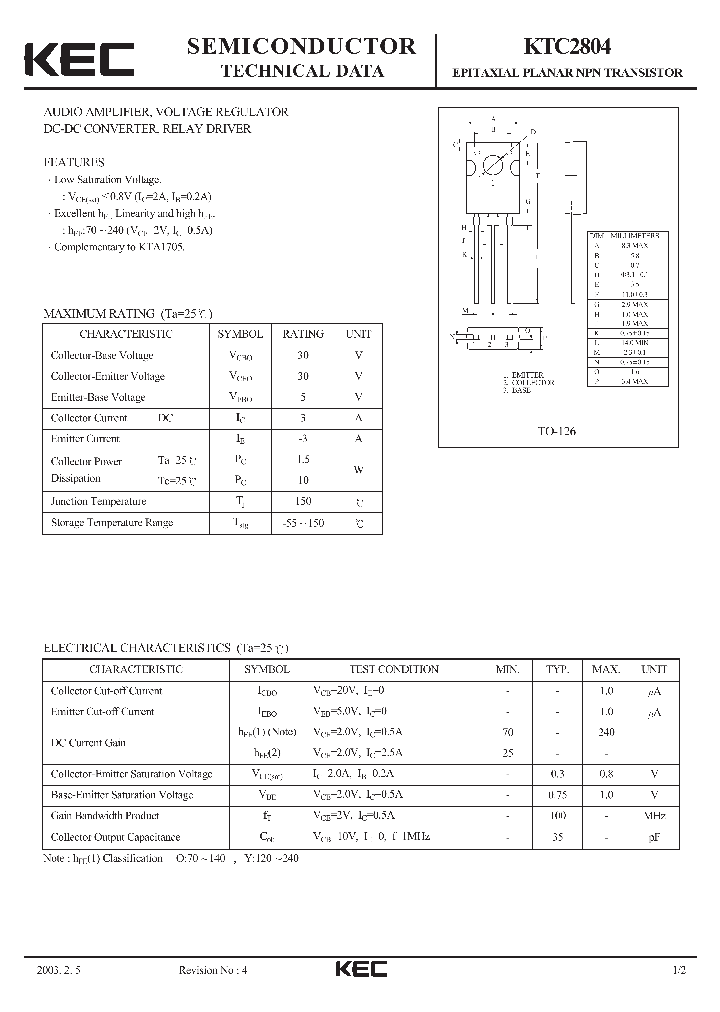 KTC2804_5620258.PDF Datasheet