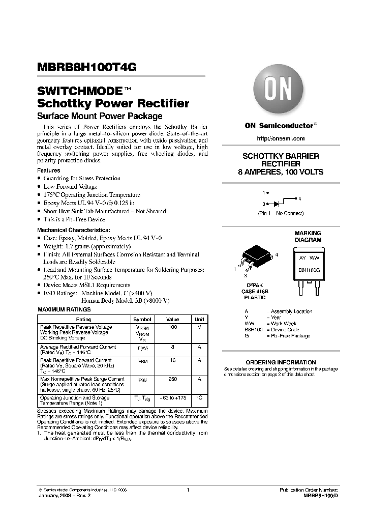 MBRB8H100T4G_5620515.PDF Datasheet
