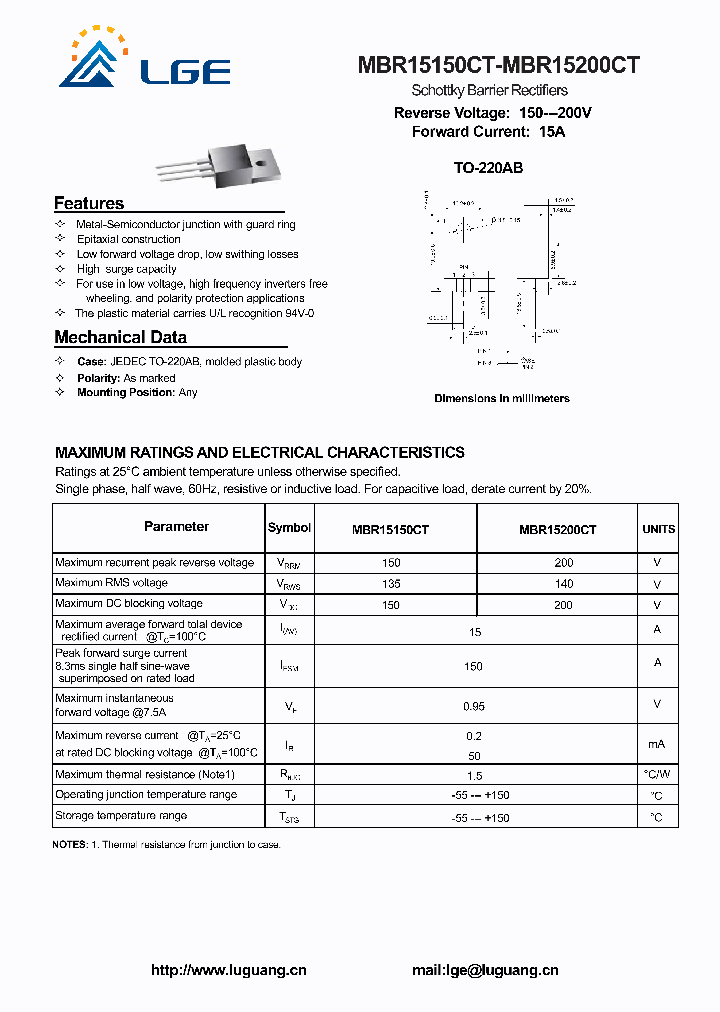 MBR15150CT_5620839.PDF Datasheet
