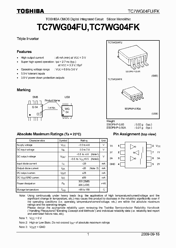TC7WG04FK09_5623367.PDF Datasheet