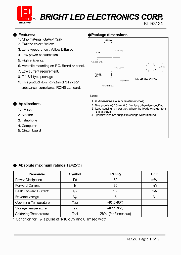 BL-B3134_5629511.PDF Datasheet