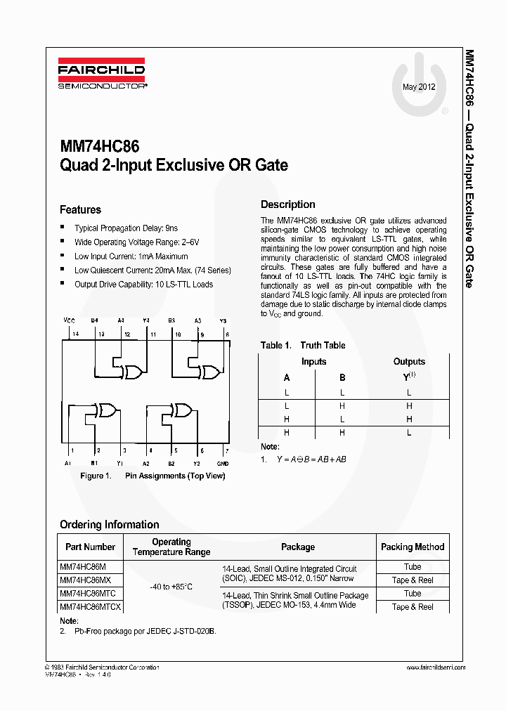 MM74HC86MTCX12_5636488.PDF Datasheet