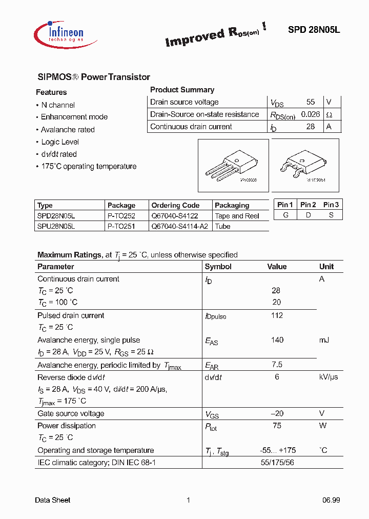 SPD28N05L_5636788.PDF Datasheet