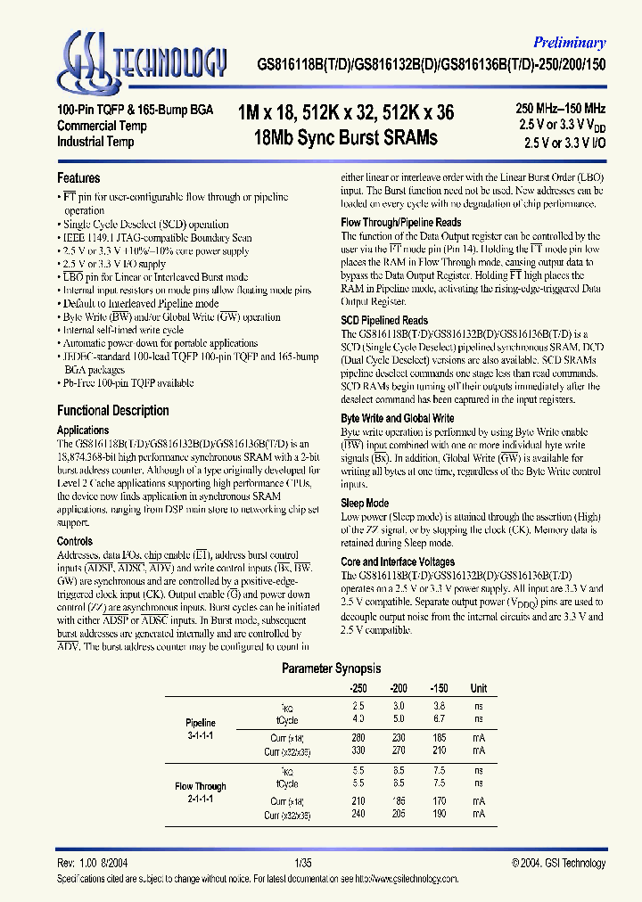 GS816136B_5640261.PDF Datasheet