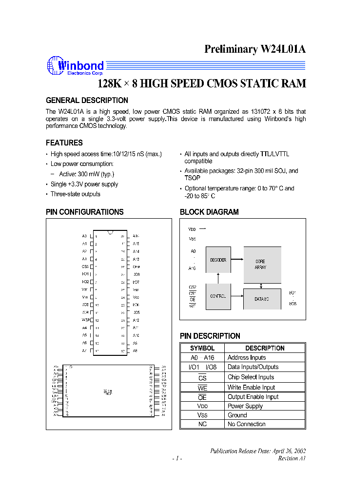 W24L01A_5632993.PDF Datasheet