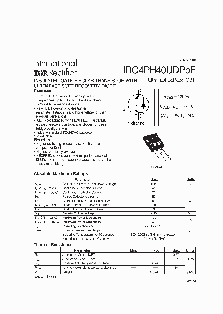 IRG4PH40UDPBF_5632644.PDF Datasheet