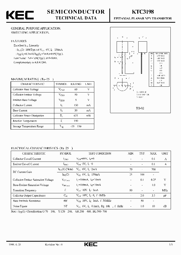 KTC3198_5629001.PDF Datasheet