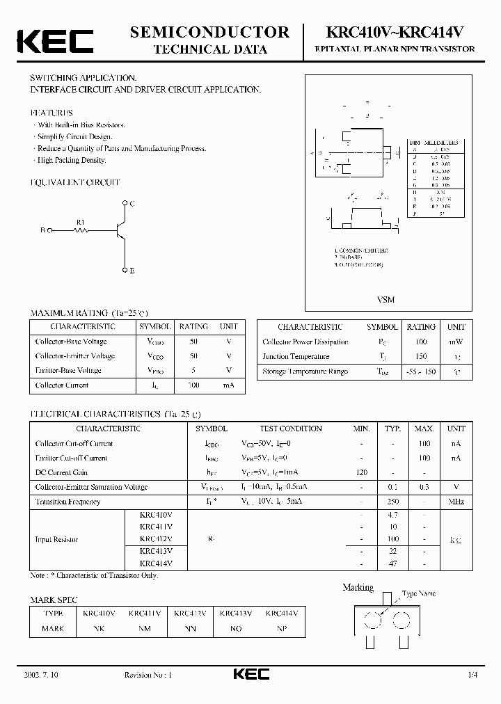 KRC413V_5642010.PDF Datasheet