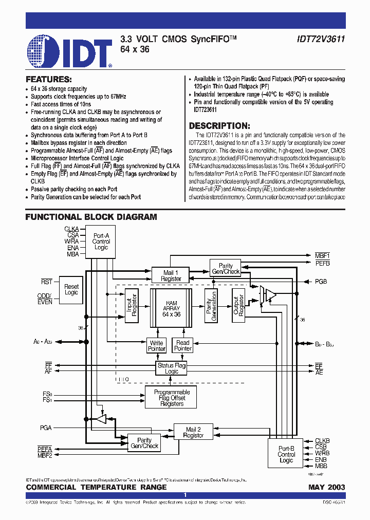 IDT72V3611L12PQF_5643480.PDF Datasheet