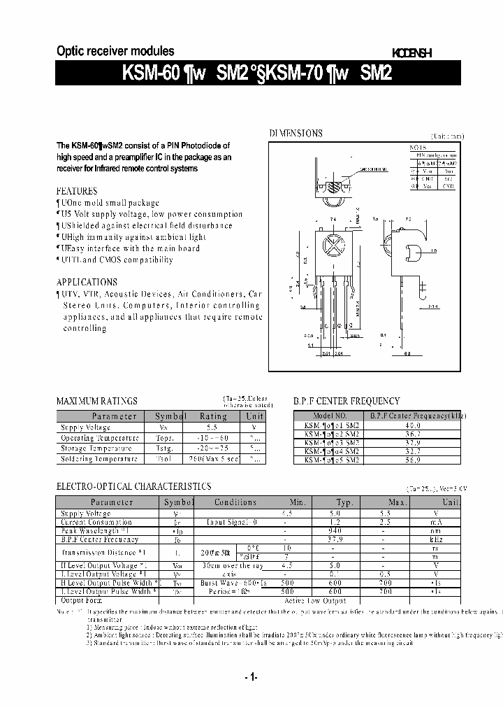 KSM-702SM2_5643111.PDF Datasheet