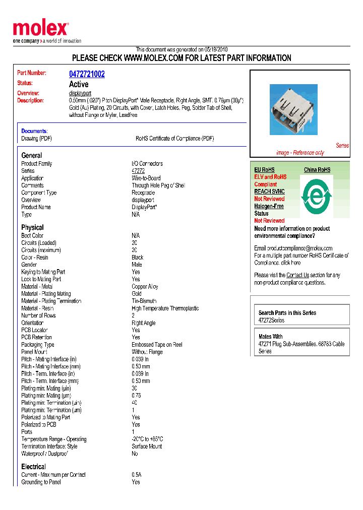 47272-1002_5644434.PDF Datasheet